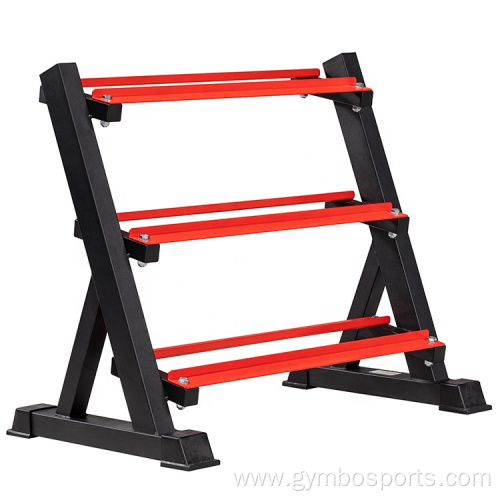 Steel Triangle Vertical 3 Tier Hex Dumbbell Rack